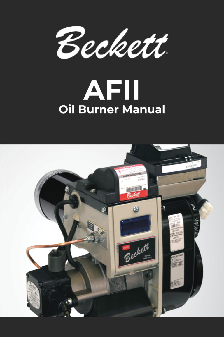 Burner Manual: AFII Oil Burner | 0.40 to 1.50 GPH | AC Power