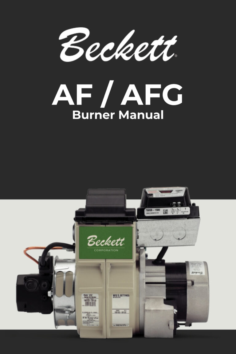 Burner Manual: AF/AFG Oil and Renewable Fuels Burner | 0.40 to 3.00 GPH | AC Power