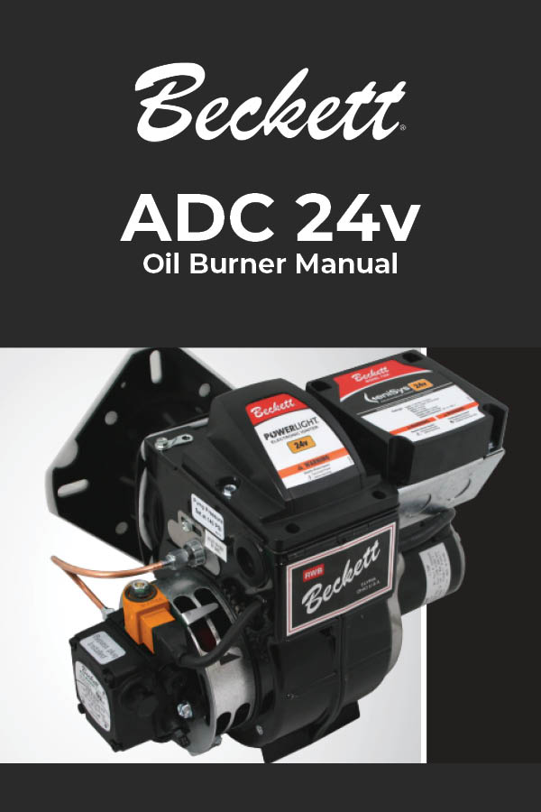 Burner Manual: ADC Oil Burner | 0.75 to 2.50 GPH | DC Power | 24v