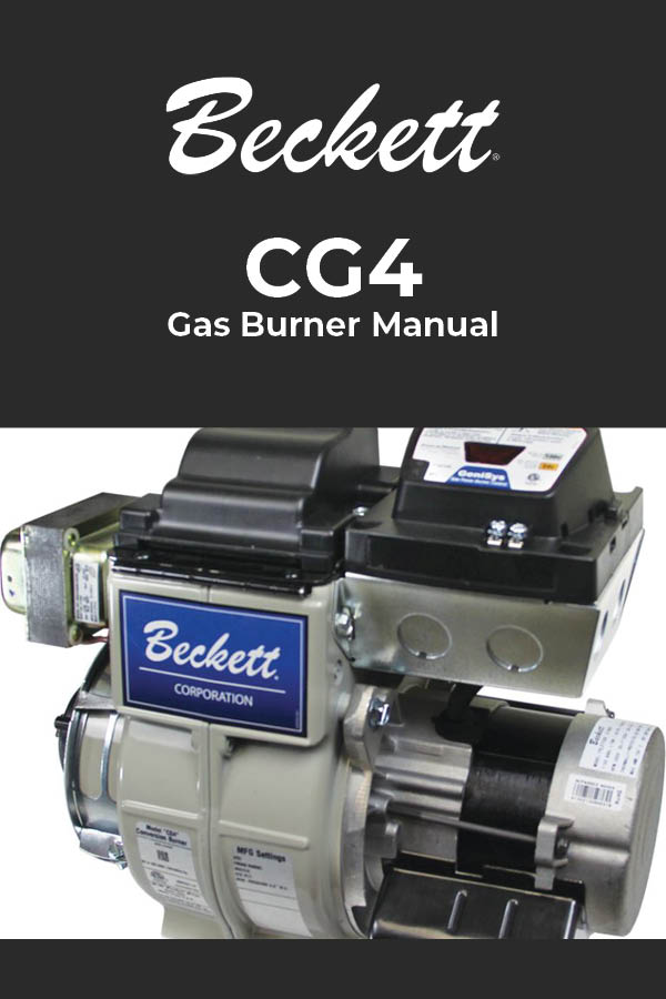 Burner Manual: CG4 Gas Burner | 80 to 250 MBH | AC Power