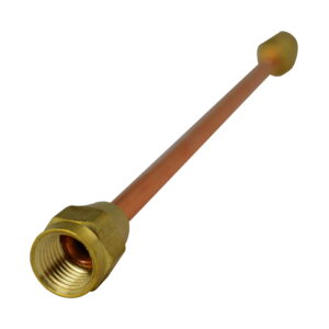 Copper Tubing Nozzle Line with Flare Nuts – 1/4″ OD x 16″ Length | S214-15-5PK
