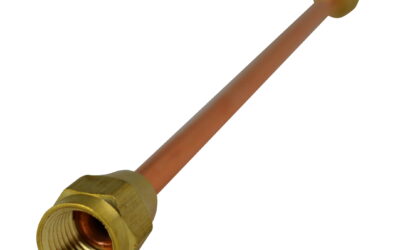 Copper Tubing Nozzle Line with Flare Nuts – 1/4″ OD x 16″ Length | S214-15-5PK