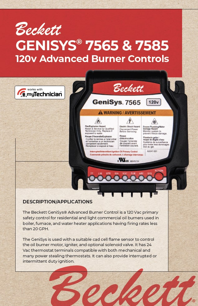 Burner Control Manual: GeniSys® 7565 Advanced Oil Burner Control